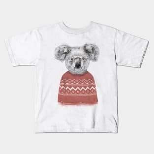Winter koala (red) Kids T-Shirt